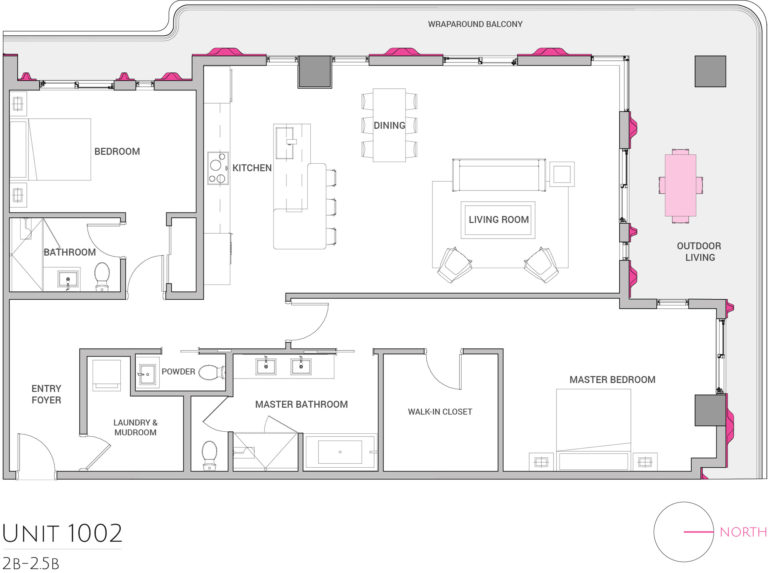UNIT 1002 Penthouse Floor Plan